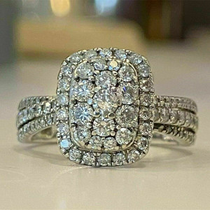 Anello Geometrico alla Moda, Elegante Accessorio per Matrimoni e Feste, Gioiello per Donna, Uso Quotidiano, Stile Moderno - Product Image 1