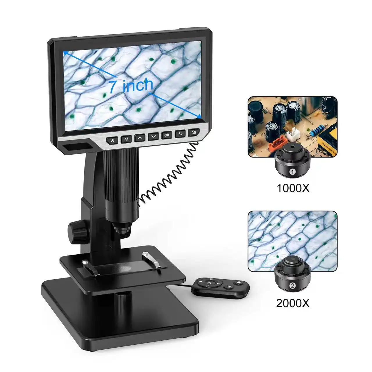 Aleezi 315 Nieuwe Fabrikant Hot Verkopen 12mp Vergroting Lcd Kids Digitale 2000x Microscoop Hdscreen