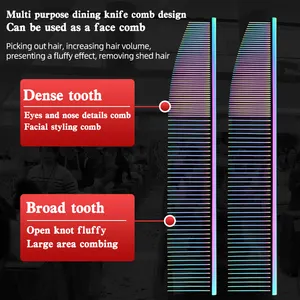 New Style Pet Beauty Dining Knife VIOLET Comb Face Comb Detail Processing Comb Open The Tangled Hair Remove The Floating Hair