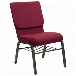 Оптовая продажа, Дешевые штабелируемые металлические складные сиденья для церкви, фиолетовые церковные стулья для продажи