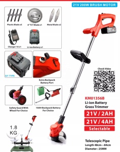 21V Cordless Grass Trimmer a batteria spazzole ruote <span class=keywords><strong>Decespugliatore</strong></span> motore <span class=keywords><strong>acciaio</strong></span> materiale plastico taglio linea Trimmer - Product Image 6