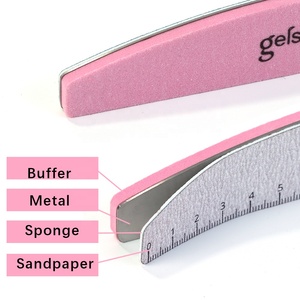 <span class=keywords><strong>Lime</strong></span> <span class=keywords><strong>à</strong></span> ongles jetable en acier inoxydable Gelsky avec éponge abrasive remplaçable - Product Image 2