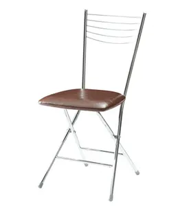 现代金属腿可堆叠和折叠皮革餐椅Br-05 #