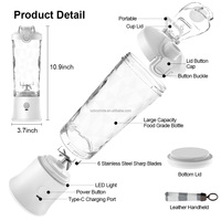 Compacte draagbare blender-sapcentrifuge met batterijvoeding voor smoothies, bevroren dranken, kamperen, reizen en buitensporten