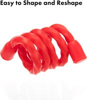 Attaches-câbles en silicone/caoutchouc réutilisables et pliables pour jardin - Attaches-câbles tout usage pour intérieur/extérieur