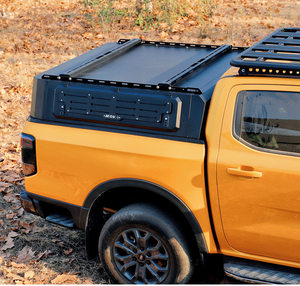 Mejor Tapa Rígida Ligera de Acero 4x4 <span class=keywords><strong>para</strong></span> Pickup con <span class=keywords><strong>Ventanas</strong></span>, Cubierta de Caja de Carga, Tapa de Camioneta <span class=keywords><strong>para</strong></span> Ranger T9 - Product Image 4