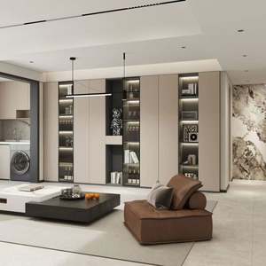 Modern Furniture <b>Wooden</b> Office <b>Bookcase</b> With Glass Doors - Product Image 3