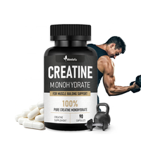 Capsules de créatine monohydrate de marque privée, véganes, sans OGM, sans sucre, complément alimentaire pour l'entraînement musculaire et athlétique
