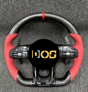 Volant en fibre de carbone personnalisé avec LED pour Mercedes-Benz 2015-2021 W205 C300 E260 E300 S400 G350 GLA <span class=keywords><strong>43</strong></span> GT <span class=keywords><strong>AMG</strong></span> GLB <span class=keywords><strong>GLC</strong></span> SL - Product Image 5