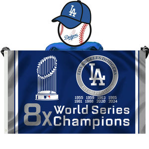 Искренний настраиваемый 3X5ft MLBs командный полиэстер баннер LA <span class=keywords><strong>Dodgers</strong></span> бейсбольные флаги - Product Image 1