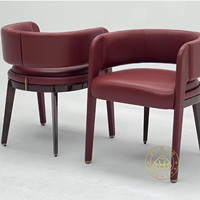 Salle à manger design moderne de luxe chaise en bois massif cuir spécifications personnalisées prix d'usine direct pour la maison meubles hôtel