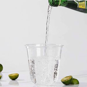 Gobelets en plastique PET 89 en forme de U, personnalisables, de 12oz à 24oz, avec couvercle transparent, pour boissons froides et chaudes, café glacé, jus de citron – Vente chaude directe usine - Product Image 3