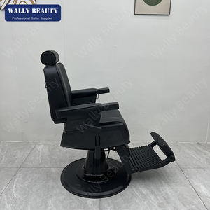 Ghế cắt tóc nam chuyên nghiệp, kiểu dáng cổ điển, màu đen, có đế bơm thủy lực ngả lưng. - Product Image 3