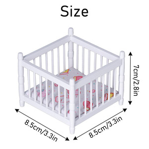 1:12 casa delle bambole Mini mobili camera dei bambini letto del bambino altalena - Product Image 5