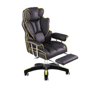 Chaise de bureau de direction moderne de haute qualité en Somalie <span class=keywords><strong>2021</strong></span>, avec coussin en mousse haute densité, chaise de massage avec repose-pieds escamotable, jaune - Product Image 5