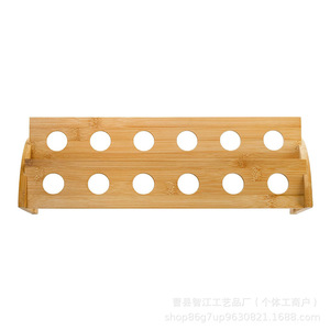 Soporte de bambú en forma de cono para helados, soporte de 12 orificios para sushi y palomitas de maíz, expositor de 2 niveles en forma de cono para gofres - Product Image 5
