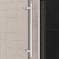 Système d'accessoires de quincaillerie pour porte coulissante de salle de bain d'hôtel, porte de douche coulissante sans cadre