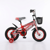 Vélo pour enfants HBHT en acier haute teneur en carbone de qualité supérieure, 12 pouces, avec paniers, pédales ordinaires, roues d'apprentissage, capacité de charge de 75 kg