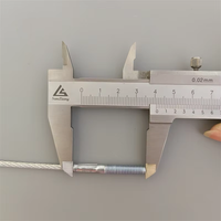 Câble d'ascenseur pour porte de palier, diamètre 3 mm, longueur 1350 mm, tige filetée 6 mm, pièces de rechange pour ascenseur