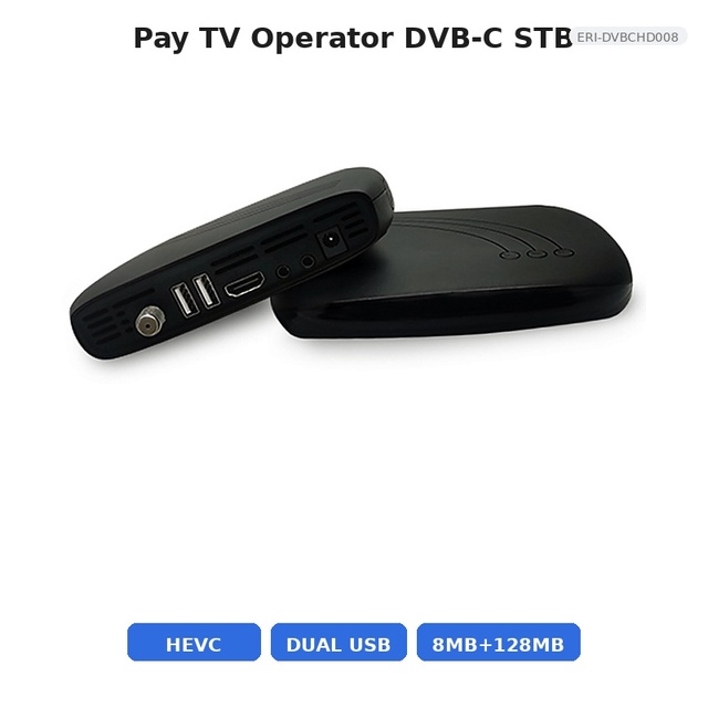 Cable Receiver DVB-C CAS Ready NIT Auto Detect HD AV USB for Pay TV Operator ERI-DVBCHD008
