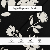 Tissu imprimé numérique moderne en satin de soie composite 100 % polyester, 57 pouces, élégant, pour robe de cocktail, impression personnalisée, OEM ODM