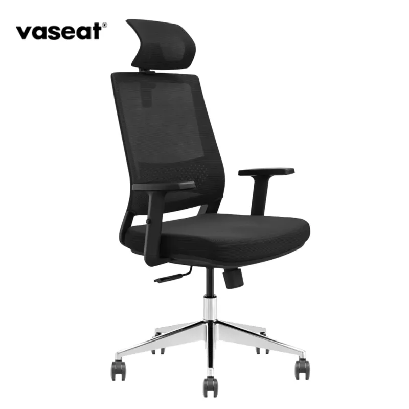 Ergonomic Multi-Function Executive Office Chair Luxury Modern Design with Swivel and Revolving Features Made of Metal Fabric