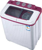 Efficient Twin Tub Semi-automatic Washing Machine Plastic Housing Household Washer for Small Home Use Sale