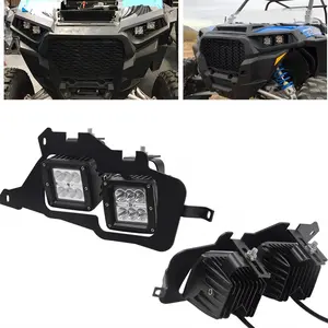 ATV UTV aksesuarları Led far kiti a-pillar montaj braketi ile 3x3 "Led bakla çalışma lambaları 14-16 Polaris RZR XP1000