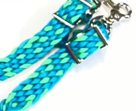 Riendas de equitación trenzadas de 3 hebras de paracord <span class=keywords><strong>para</strong></span> caballo, ajustables y personalizadas - Product Image 2