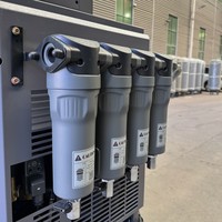 Kompresor Udara Sekrup All in One 4-in-1 22kW 30HP PM VSD 7-12 Bar 3.8 m3/menit Tangki 500L Pengering Filter untuk Pembuatan Gelas Kertas