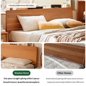 Petit lit Chihiro en bois massif nordique, demi-<span class=keywords><strong>meuble</strong></span>, 1,5/1,8 m, lit double, matériau écologique, Chine - Product Image 2