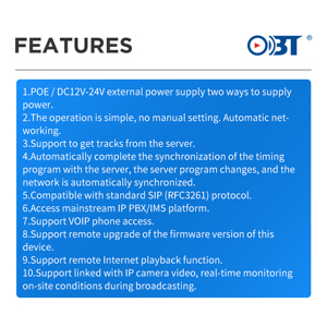 OBT-POE903 Altoparlante a Colonna Attivo con Rete <span class=keywords><strong>Dante</strong></span> e Alimentazione POE, Audio Digitale per Sale Riunioni Intelligenti e Sale Riunioni Direzionali - Product Image 4