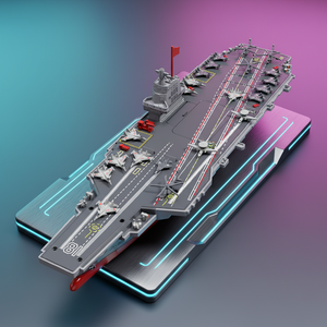 Porte-avions télécommandé JJRC-S19 2.4G - Jouet aquatique pour enfants, <span class=keywords><strong>bateau</strong></span> électrique avec télécommande, portée de 60 m, modèle de navire de guerre réaliste - Product Image 6