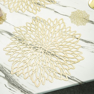 Napperons métalliques en vinyle pressé PVC/centre de Table d'accent de mariage - Product Image 5