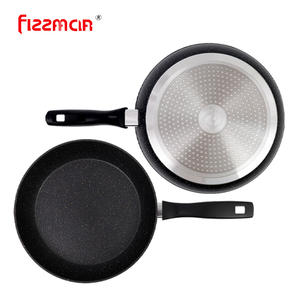 ELZZAACLR poêle à frire <span class=keywords><strong>granit</strong></span> avec couvercle en verre alliage d'aluminium chinois antiadhésif woks et remuer samosa poulet pommes de terre poêles à frire - Product Image 2