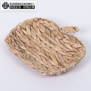 Rustic Straw Woven Oval <b>Storage</b> <b>Tray</b> For Desktop Organization Linyi Made XH24-343DZ - Product Image 4