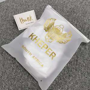 Recyclable Custom Frosted EVA Pe Poly Ziplock Tshirt Clothing Packaging Plastic Bag