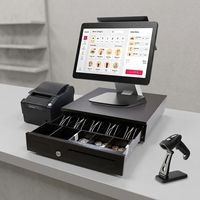 Mesin Kasir Komputer 15'' 15.6'' Sistem POS Elektronik PC Layar Sentuh All in One