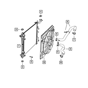 Ventilador de Radiador 55037992AD para Durango Grand Cherokee 2011-2020, Pieza de Repuesto para el Sistema de Refrigeración - Product Image 4