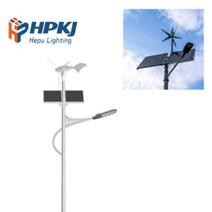 High Power Split Type Wind Solar Hybrid Street <b>Light</b> Pole for Road Project 200W 300W Customized - Product Image 3