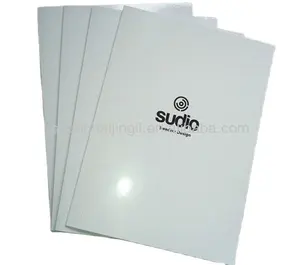 Simple White A4 Business Presentation Folder with Black Logo Design paper Card Holder for Documents Case or Bag