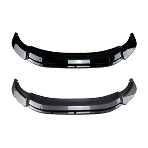 Alerón delantero Amp-Z para Volkswagen Tiguan L R-Line 2021-24, acabado mate con textura de fibra de carbono en negro piano. - Product Image 2