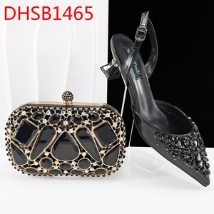 <span class=keywords><strong>Scarpe</strong></span> eleganti da donna con tacchi alti africani di lusso set di borse abbinate per festa nuziale <span class=keywords><strong>scarpe</strong></span> da sposa da donna - Product Image 4