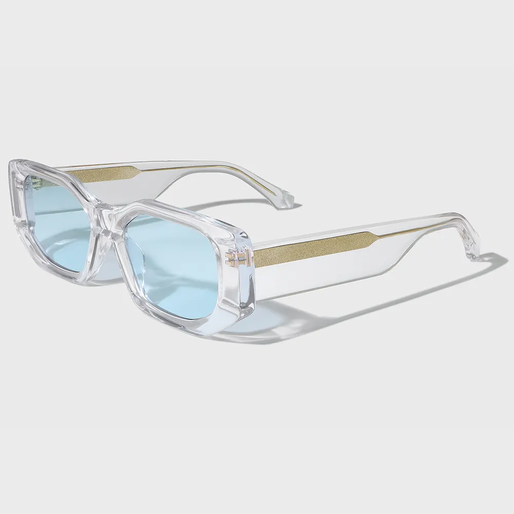 Occhiali da sole trasparenti alla moda in acetato di cristallo personalizzato Yeetian da uomo Gafas de Sol para Hombre