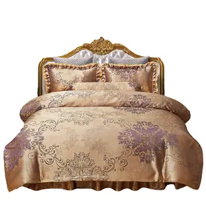 Jacquard Comforter Set,Private Label Bedding 6 Sets Bedding skirt