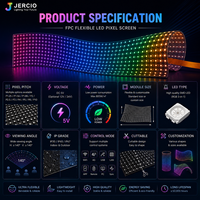 Panel de Matriz de Píxeles LED Flexible WS2812B 8x8, 64 Píxeles 5050 RGB, Pantalla LED Suave, DC5V, para Proyectos DIY con Arduino, Letreros Programables