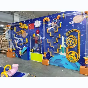 Space science and technology theme interactive ball wall physical pipe play ball games for children