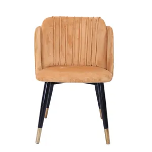 Nórdico moderno Gran oferta Silla de comedor de terciopelo muebles de interior sala de estar restaurante silla asiento tapizado de terciopelo