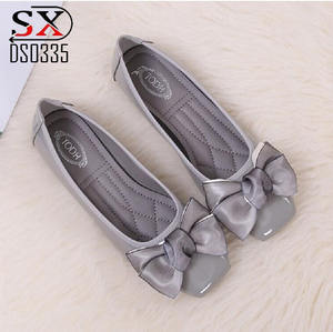 Оптовая продажа, китайский завод, низкая цена, удобные женские туфли на плоской подошве без застежки с бантом, женская обувь на плоской подошве - Product Image 2