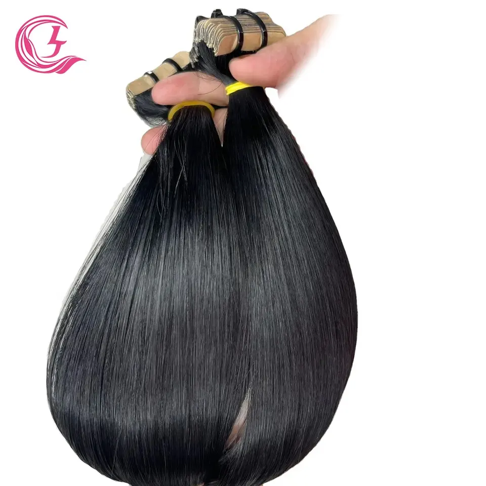 Cljhair Alibaba Online Shopping Brazilian 100% Virgin Cuticle Align Bone Straight Tape In Human Hair Extensions